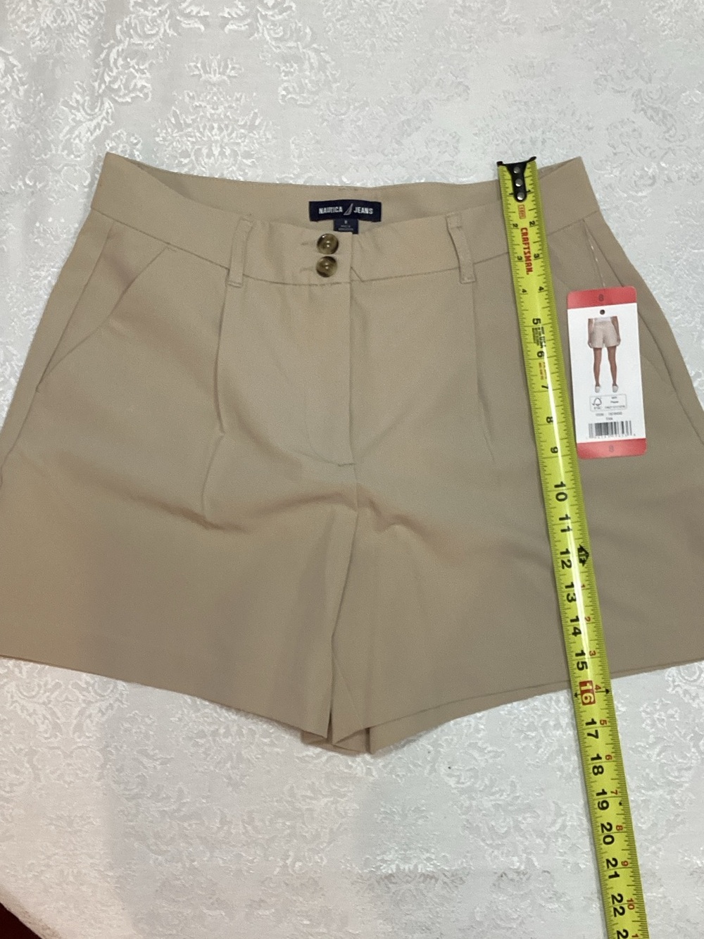 Nautica Beige Tailored Dress Shorts